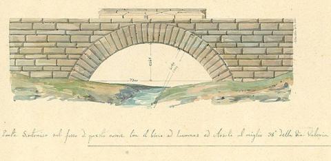 Roviano, ponte Scotonico di Carlo Promis,1835